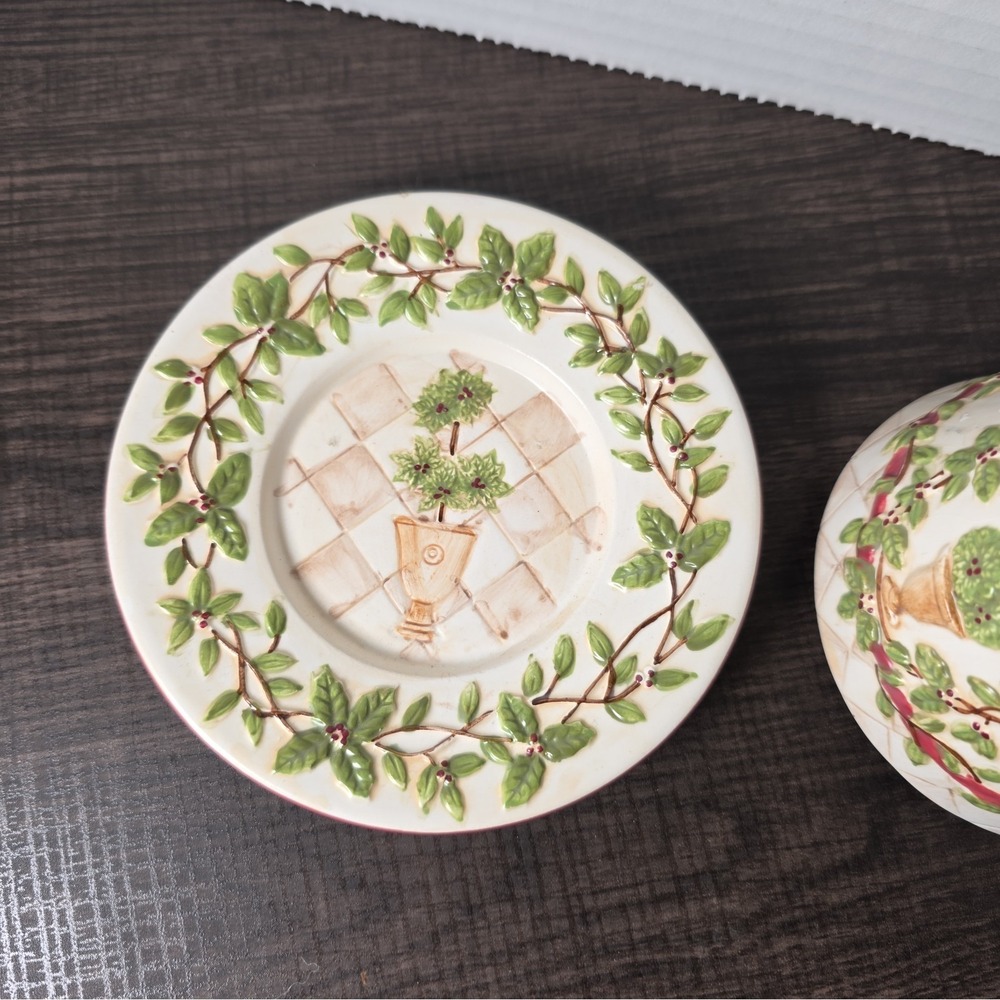Yankee Candle Small Jar Topper & Plate Ivy - Picture 3 of 7